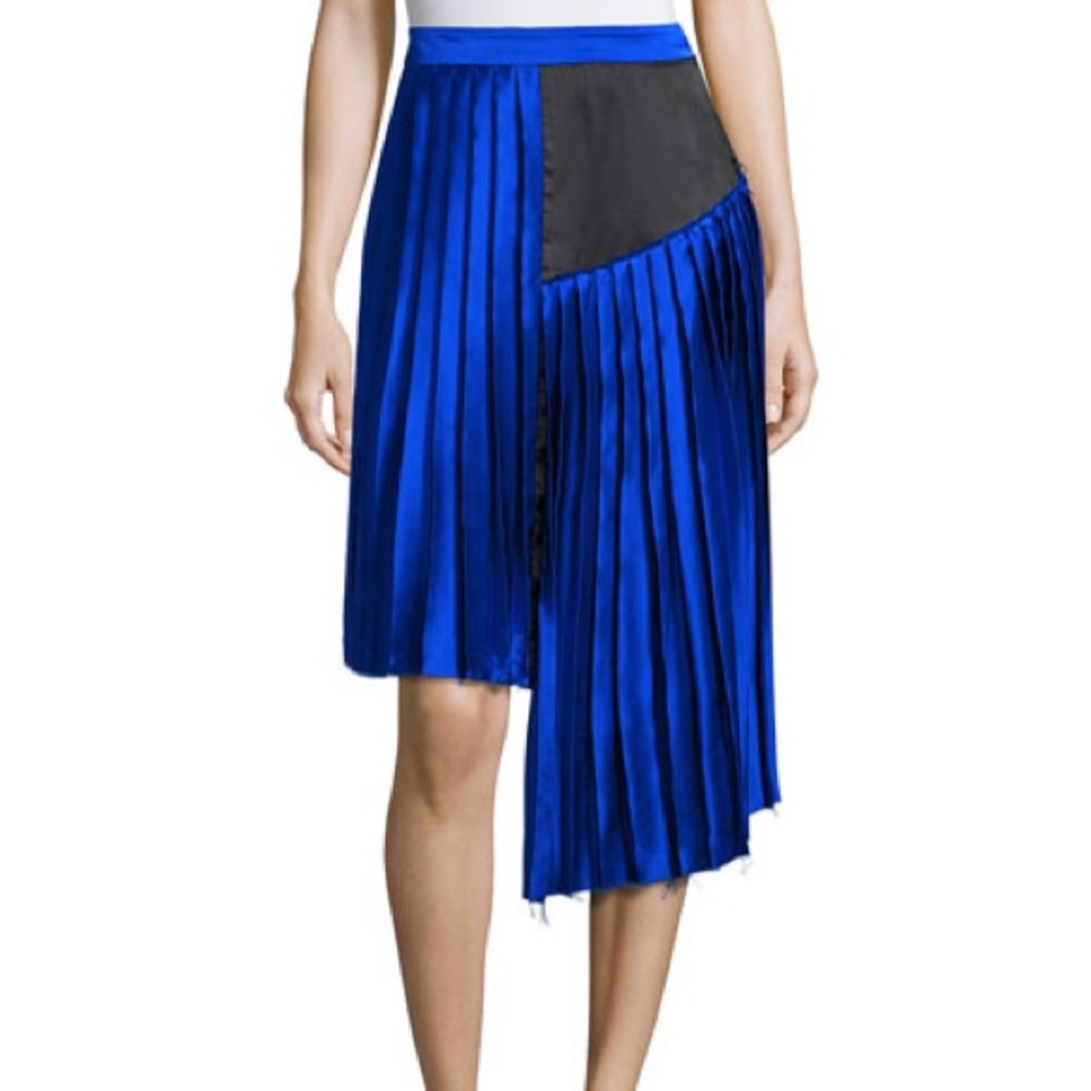 Public School New York silk asymmetric raw hem skirt size S